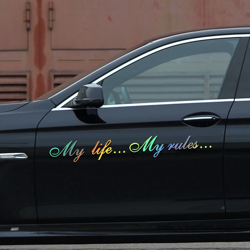 11208# 60CM/80CM/100CM My Life...My Rules...Vinyl Decal Car Sticker Waterproof Auto Decors on Truck Bumper Rear Window