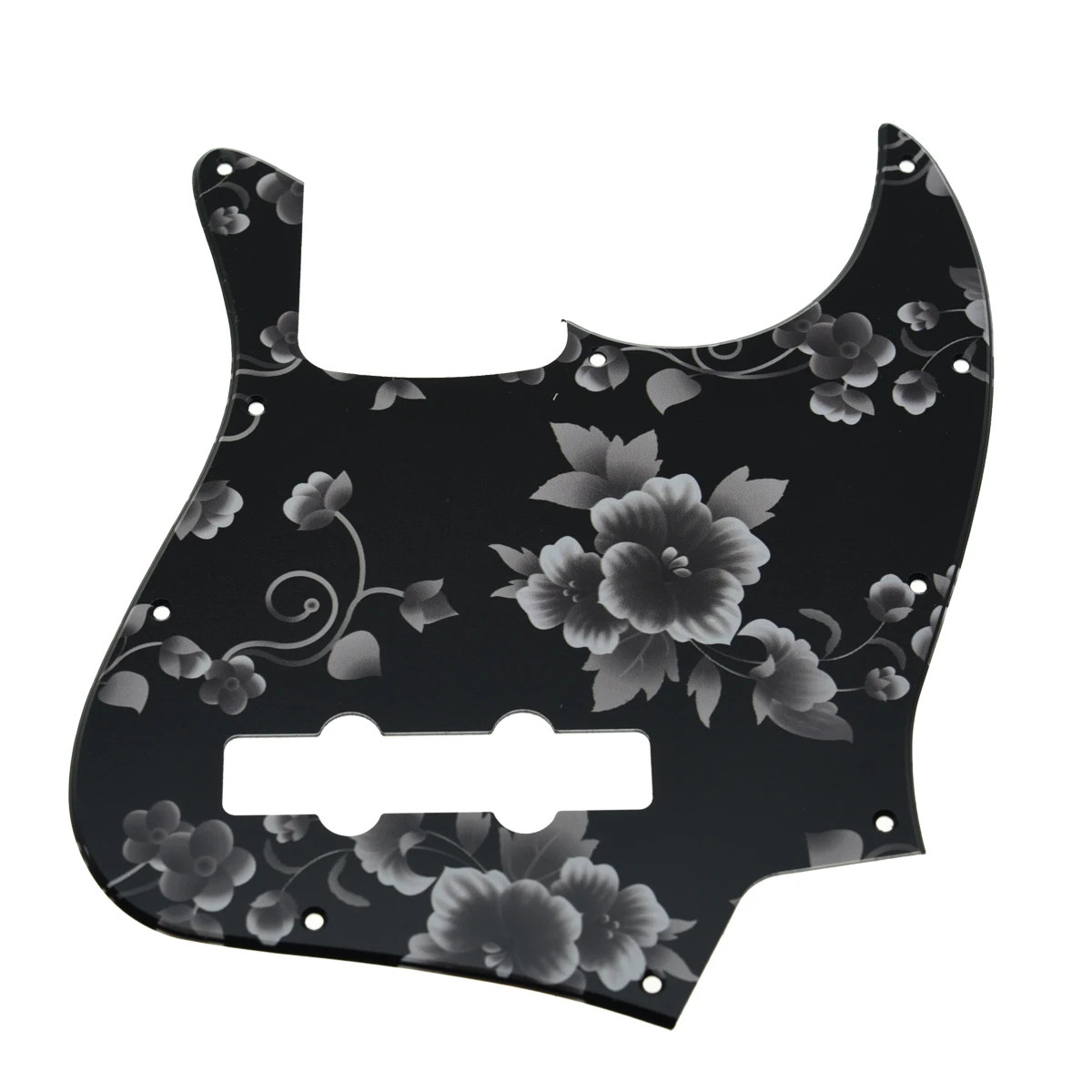 Ohello 10 Hole 4 String Jazz J Bass Pickguard 3D Printed Plastic Standard JB Pickguard with Screws Scrach Plate