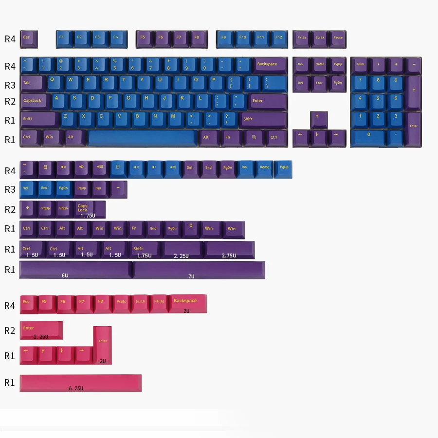 Imagem -03 - Jkdk Duplo Tiro Grosso Pbt Keycaps Teclado Mecânico Perfil Cereja 166 Teclas Interruptor mx