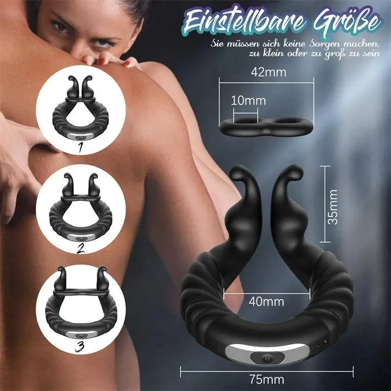 Vibrator For Men Couples With Remote Control Vibrating Vibro Man Penis Massager Silicone Cock Ring Ejaculation Vibr Erection