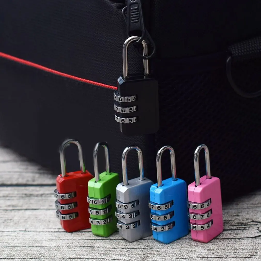 Candado de combinación de código de 3 dígitos para equipaje, candado de combinación de números para bolso con cremallera, Maleta, cajón, cerraduras duraderas