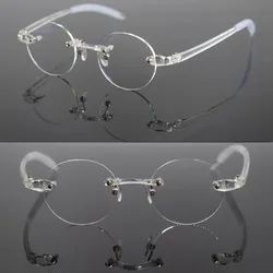Vintage Reading Glasses 40mm Small Oval Square Light Flexible Rimless Unisex +75 +100 +125 +150 +175 +200 +225 +250 +275 +30