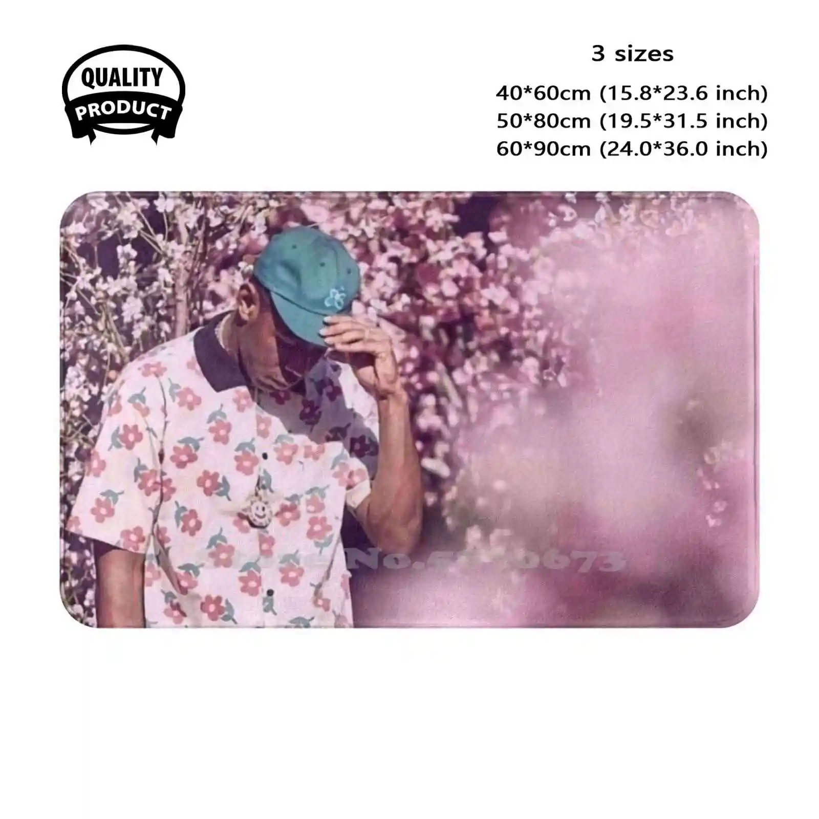 Aesthetics Tyler Purple Garden Soft Cushion Home Carpet Door Mat Car Rug Rapper Cute Styles Tyler The Creater Rainbow Rocky