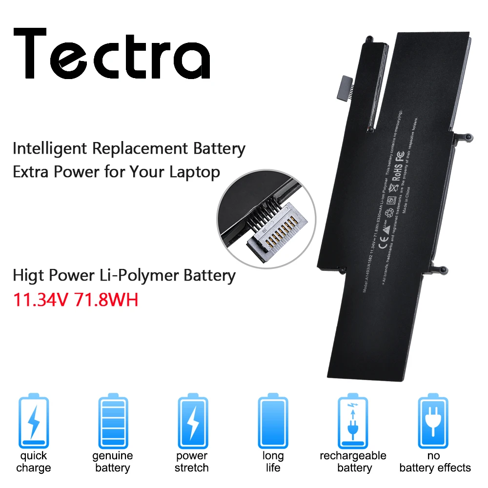 

6330mAh A1493 A1582 Laptop Battery for Apple Macbook Pro 13" Retina A1502 Late 2013 Mid 2014 years laptop