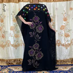 Fashion New Arrival Dress  Dubai Abaya Muslim Dress For Women Bangladesh Colorful Beads Dresses Moroccan Kaftan Turkish Abaya