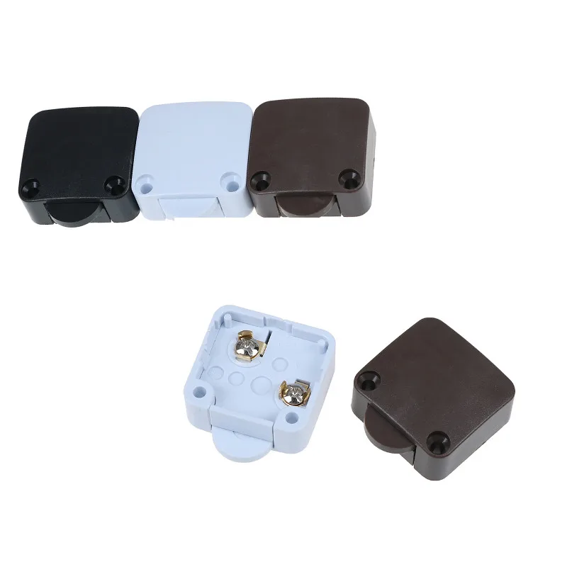 202A Automatic Reset Switch Wardrobe Cabinet Light Switch Door Control Furniture Cabinet Switches Random Color 1 Pc