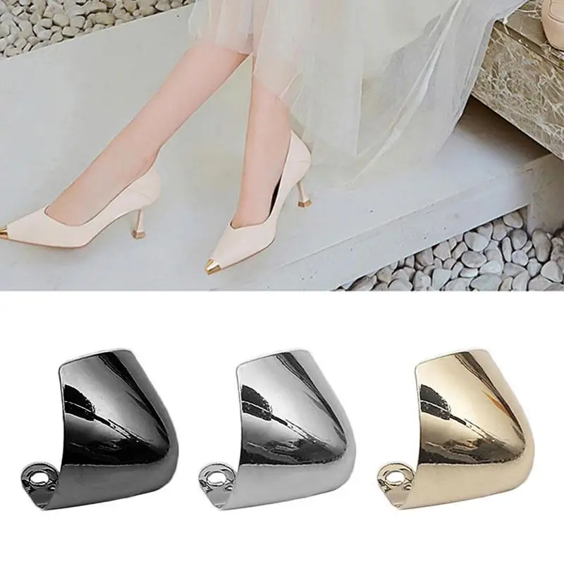 1Pair Shoes Toe Protection Metal Material Shoes Clips For Decorations High Heels Shoe Broken Reapair Accessories