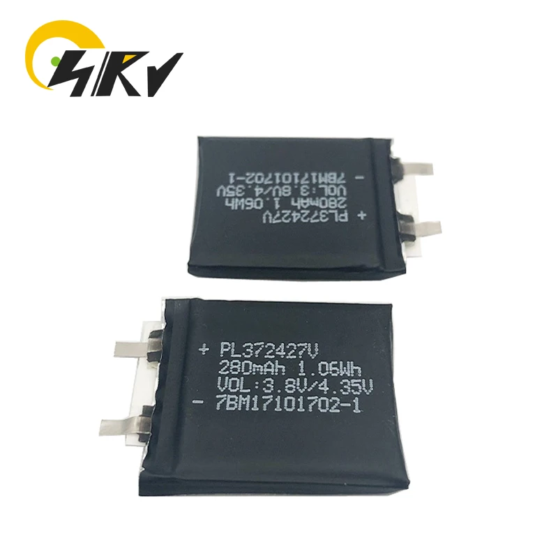 PL372427 Bateria de iões de lítio para relógio inteligente Huami Amazfit, 3.8V, 280mAh, A1602, Huawei A1602