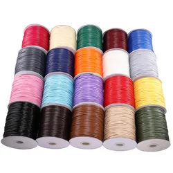 Linha de couro cordão encerado para fazer jóias DIY, fio de algodão, correia de corda, colar, corda, grânulo, pulseira, suprimentos, 0,5-2,5mm, 10m Lot