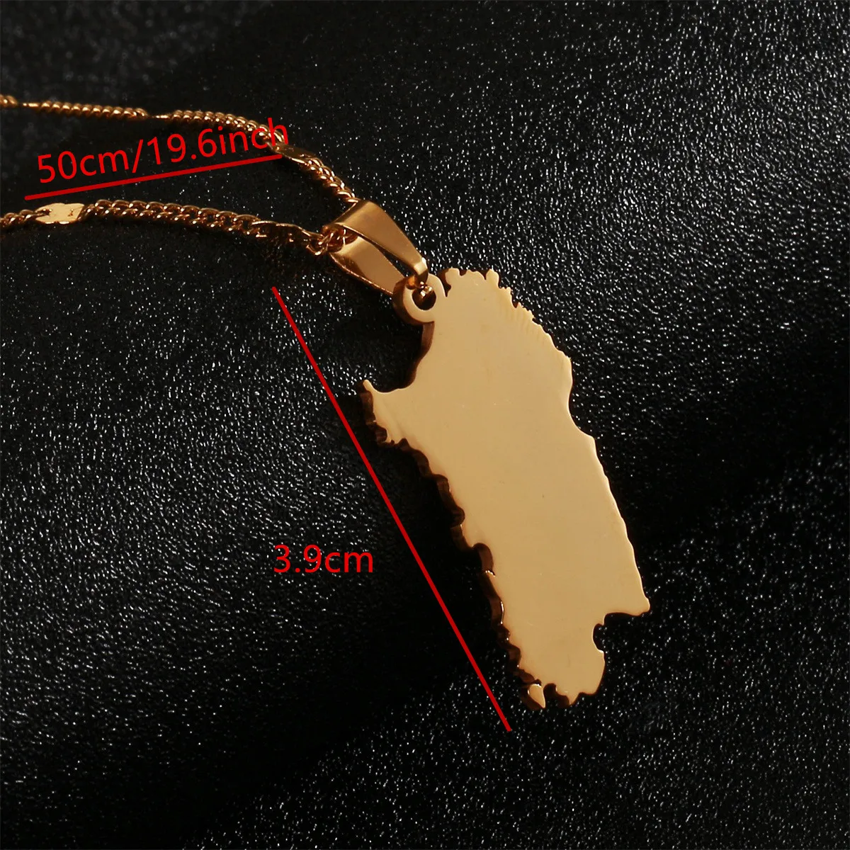 Stainless Steel Italy Sardinia Map Necklace Gold Color Sardegna  Jewelry