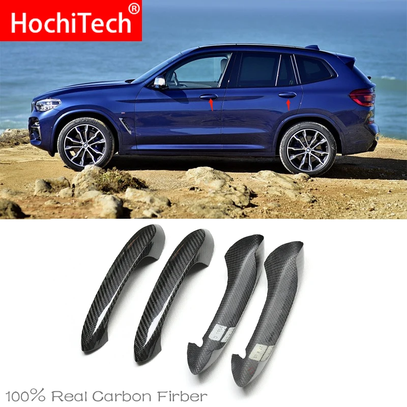 

High Quality For BMW x3 G01 G08 xDrive30d M40i 2018-2020 Car Accessories Carbon Fiber Auto Door Handle Knob Exterior Trim Covers