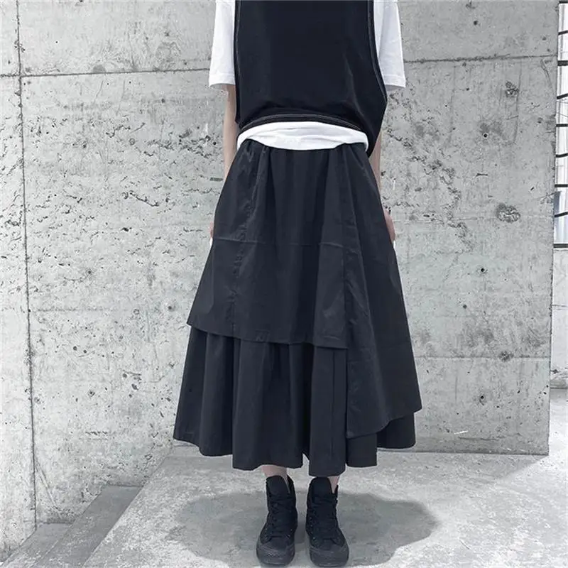 

Ladies' Skirt Summer New Classic Dark Yamamoto Style Personality Stitching Design Fashion Casual Loose Large Size Skirt