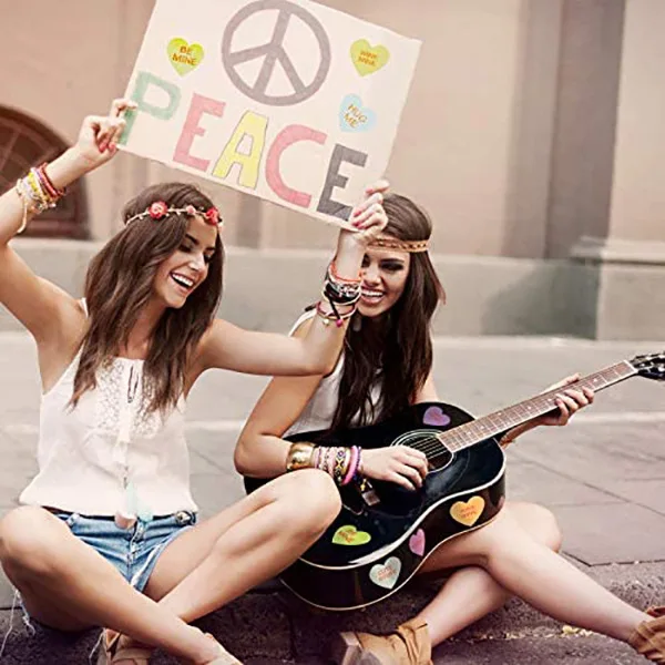 1inch Heart Shape Labels Valentine's Day Gift Box Packaging Sticker Candy Dragee Bags Wrapping Wedding