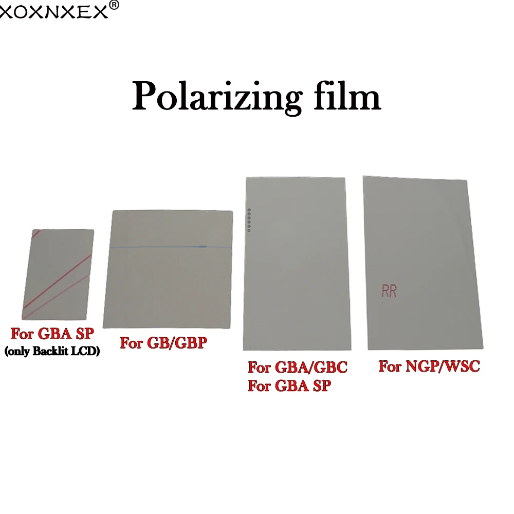 5szt Polaryzator ekranu gry Podświetlany ekran Modyfikuj część Folia polaryzacyjna Dla GB GBA SP Highlight GBC GBA WSC GBA SP NGPC
