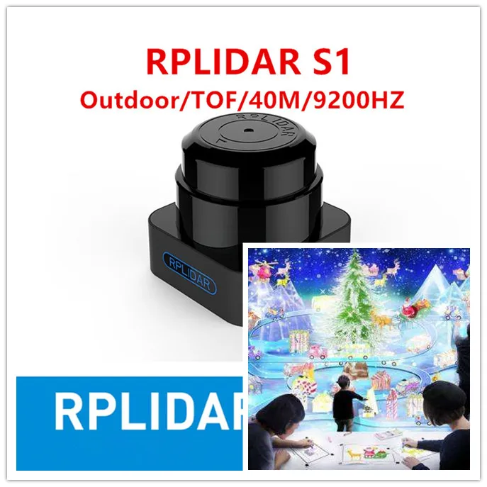 RPLIDAR S1 40M lidar outdoor ground wall  screen interactive software multi-touch projection interactive engine system kit