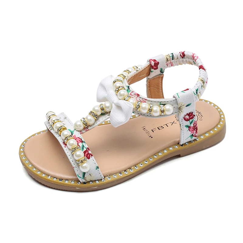 Summer Style Sandals Children Casual Shoes Toddler Kids Girls Beach Sandals Cute Bow Girls Princess Shoes 1-10 Years Sneakers