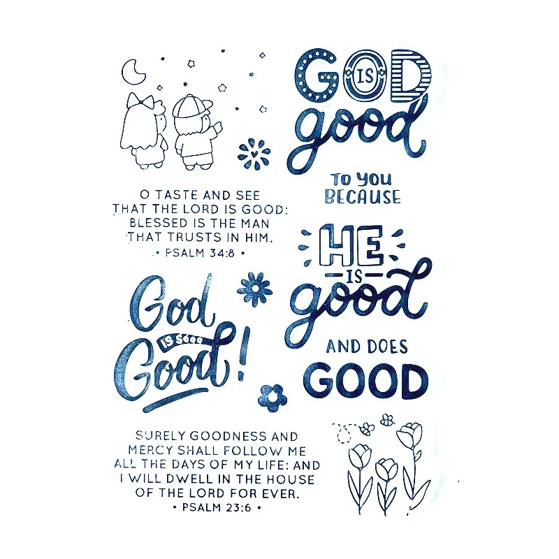 english word god  Clear Stamp Transparent Silicone Stamp Seal Sheet For Scrapbooking Photo Album Decoration v