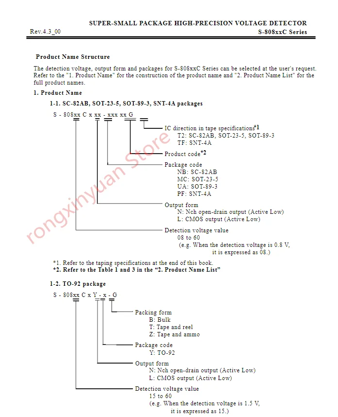 S-80840CNUA-B8ZT2G B8Z sot-89 S-80840CNUA超小型パッケージ高精度電圧検出器100% 新オリジナル