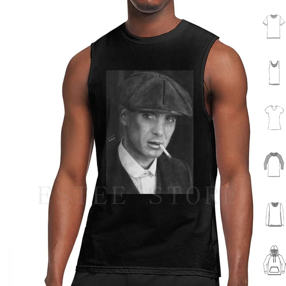 Cillian Murphy Tank Tops Vest Sleeveless Portrait Realistic Hyperrealistic Series Cillian Murphy