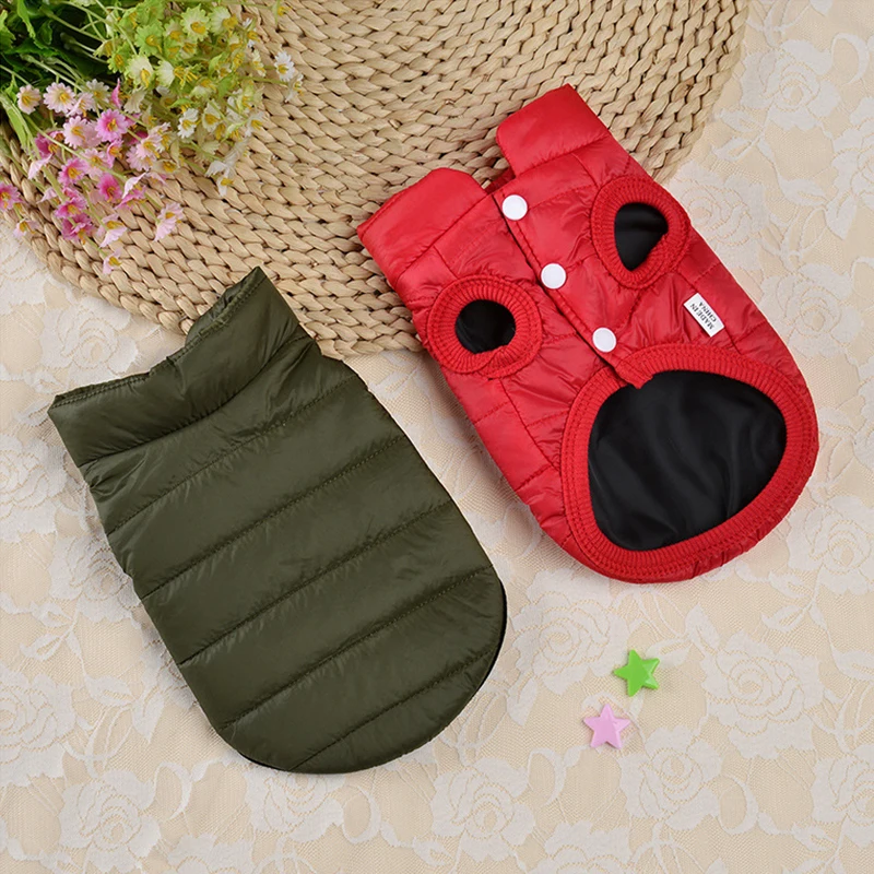 Puppy Dog Clothes Winter Dog Jacket Coat Padded Chihuahua Apparel French Bulldog Clothing Pets Outfit Vest roupa para cachorro