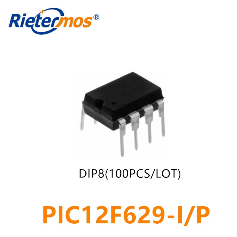 100pcs PIC12F629-I/P  PIC12F629  DIP8  MICROCHIP ORIGINAL