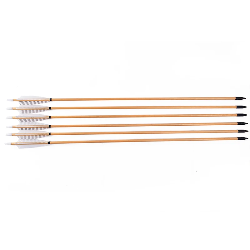 6 PCS 32 Inch 20-70lb Wood Arrows 5\