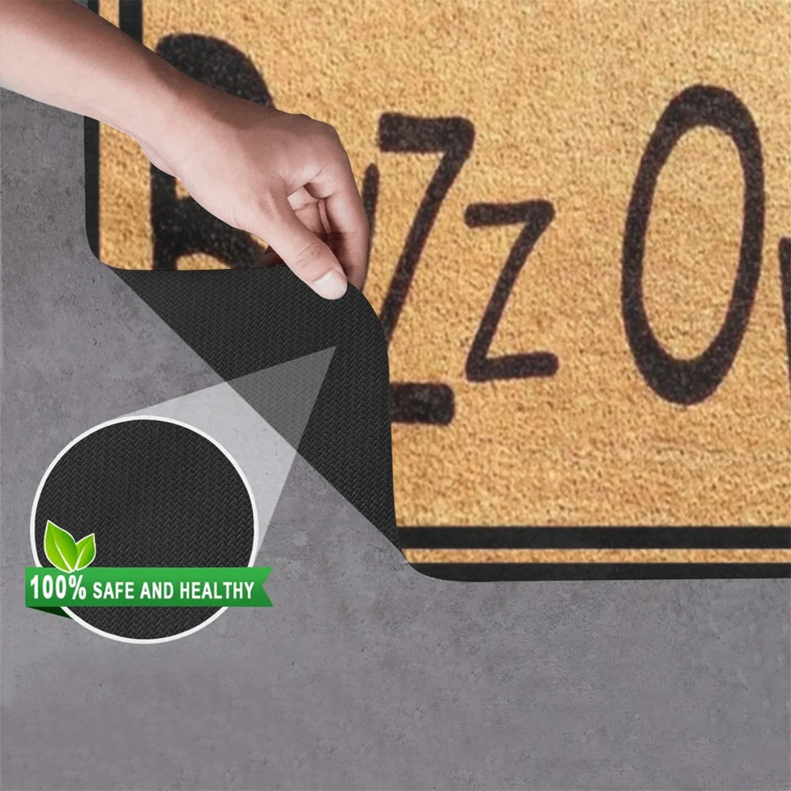 Buzz Off Doormat, Indoor Outdoor Waterproof,rubber Door Mat