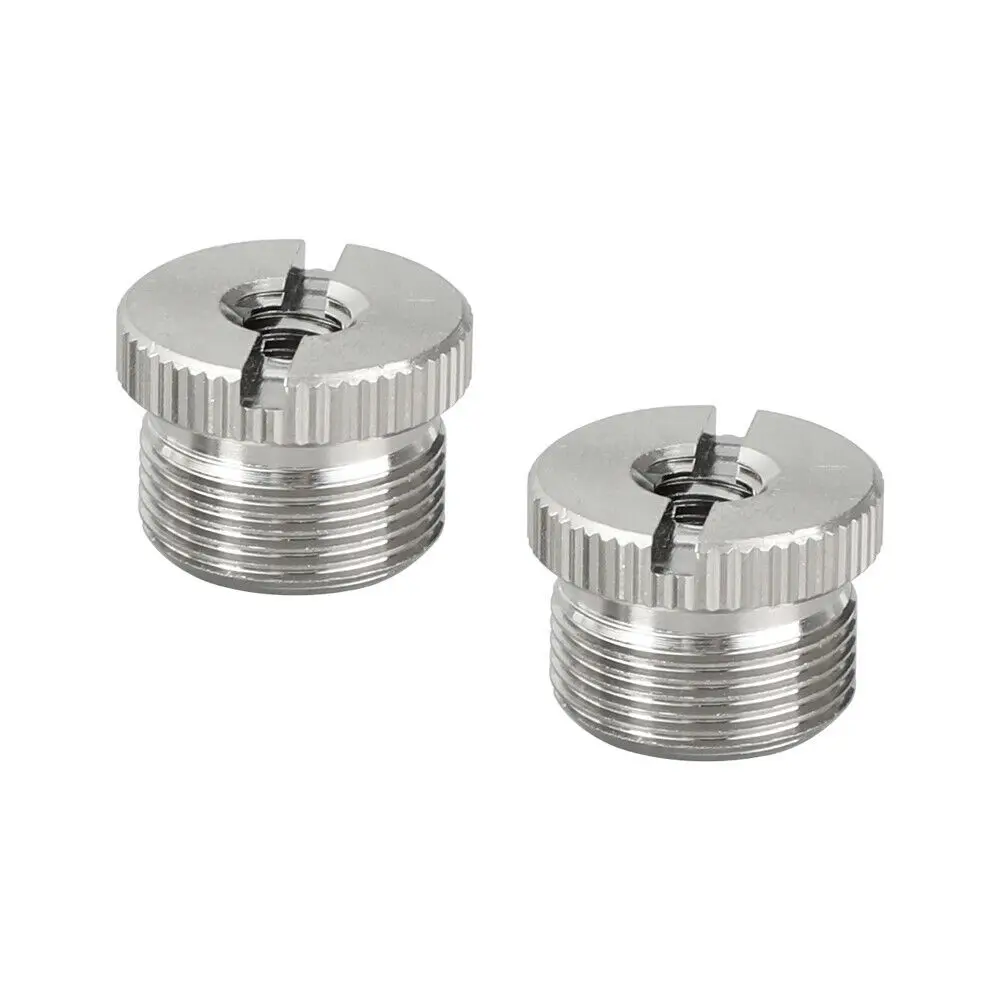 2x5/8 ''-27ตัวผู้ถึง1/4''-20ตัวเมียอะแดปเตอร์สกรูสำหรับขาตั้งไมโครโฟน5/8อะแดปเตอร์ "เป็น1/4"