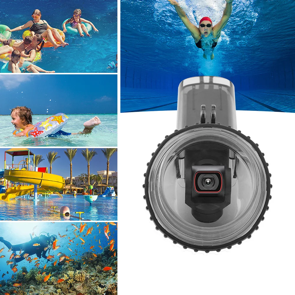 Sports Camera Waterproof Case Diving Housing Underwater 60M with Lanyard Replacement for DJI Osmo Pocket 2 Action Camera