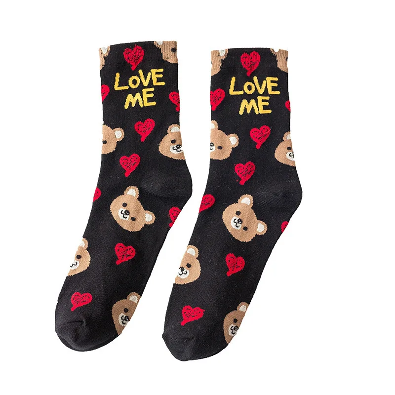 Chaussettes en coton à motifs d'animaux de dessin animé pour femmes, Joker, Jox, confortables, mignonnes, décontractées, originales, belles, style universitaire, femmes