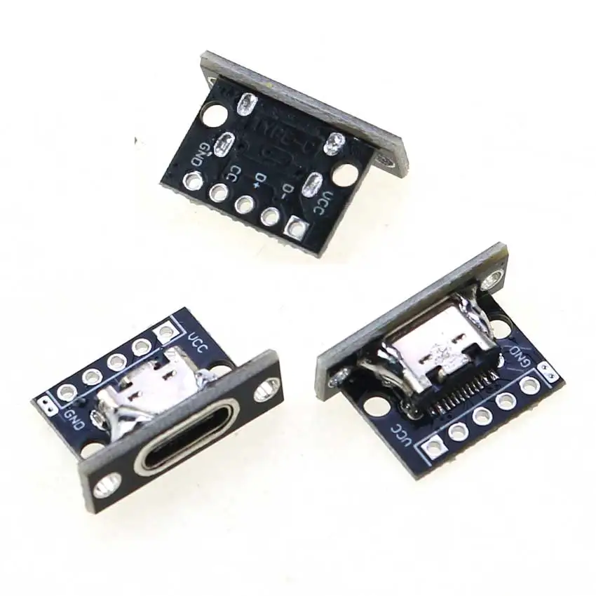 1PCS Type-C Female Double-sided Positive and Negative Plug-in Test Board USB3.1 With PCB Board Connector Data Charging Port