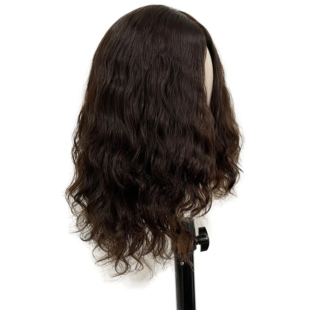 Slight Wave Virgin European Human Hair Jewish Wig Silk Base Kosher Wigs Silk Top With Weft For Women Accept Customized Order