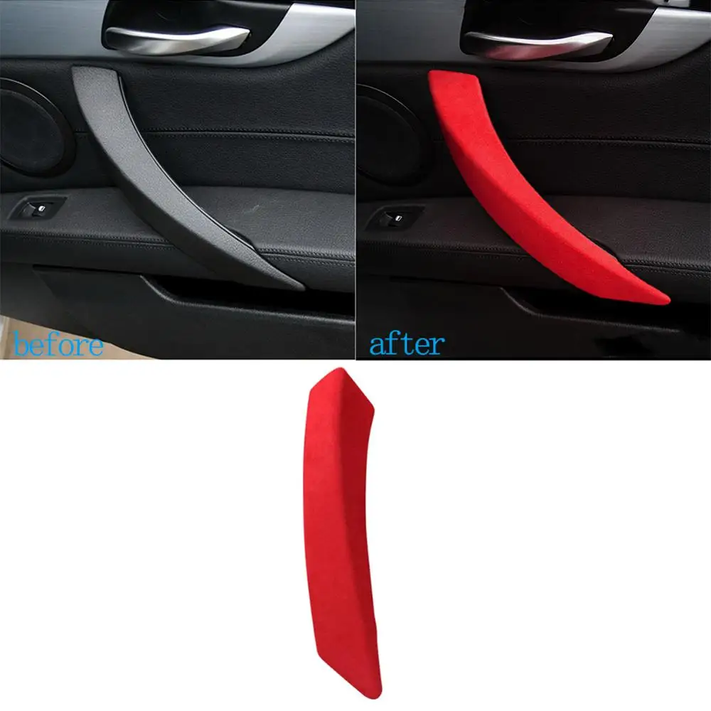 

Car Fur Leather Inner Door Armrest Handle Cover Decorative Trim for BMW Z4 E89 2009-2016