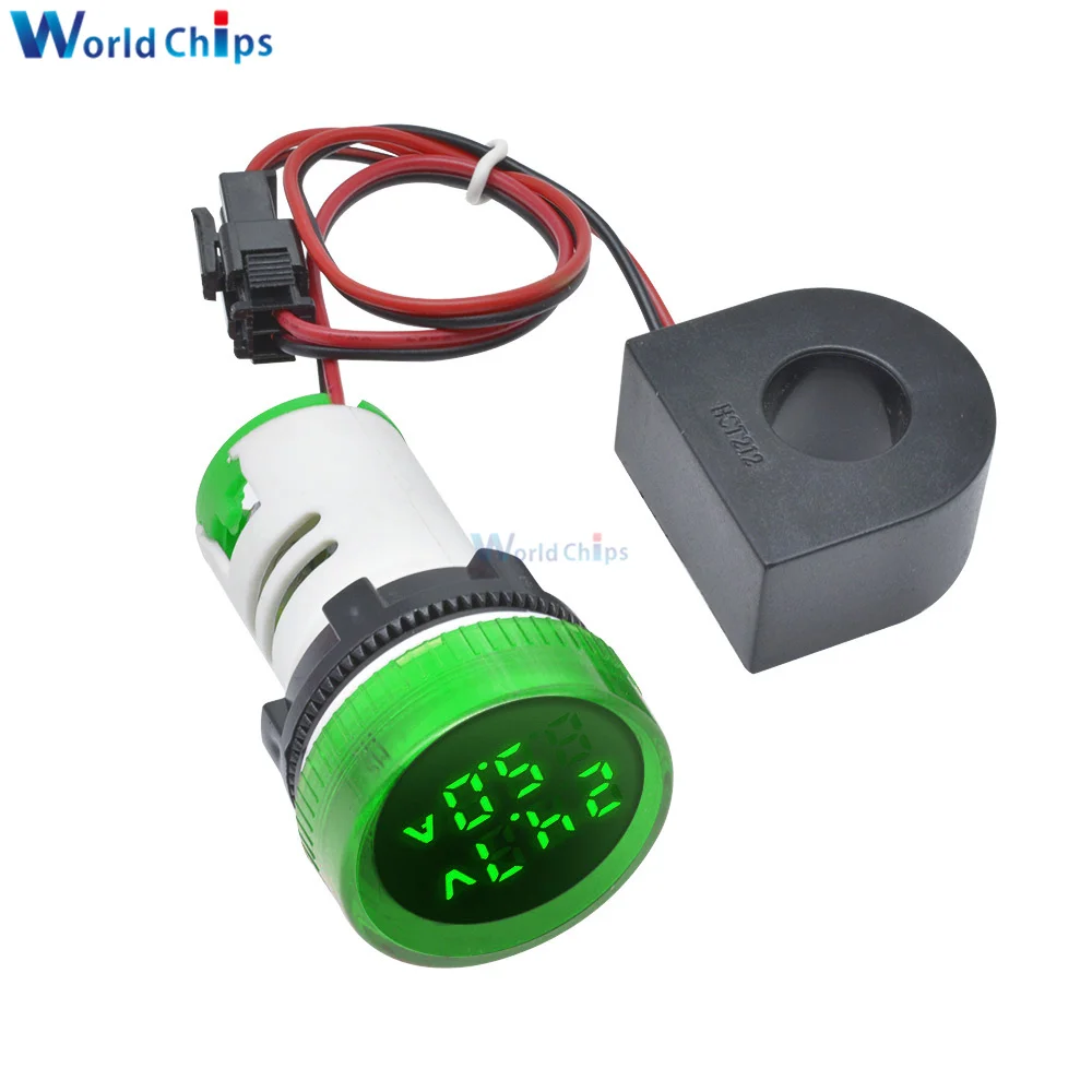 22MM Voltmeter Ammeter Module Ampere Current Voltage Hertz Frequency Meter LED Digital Display Indicator 0-100A 50-500V