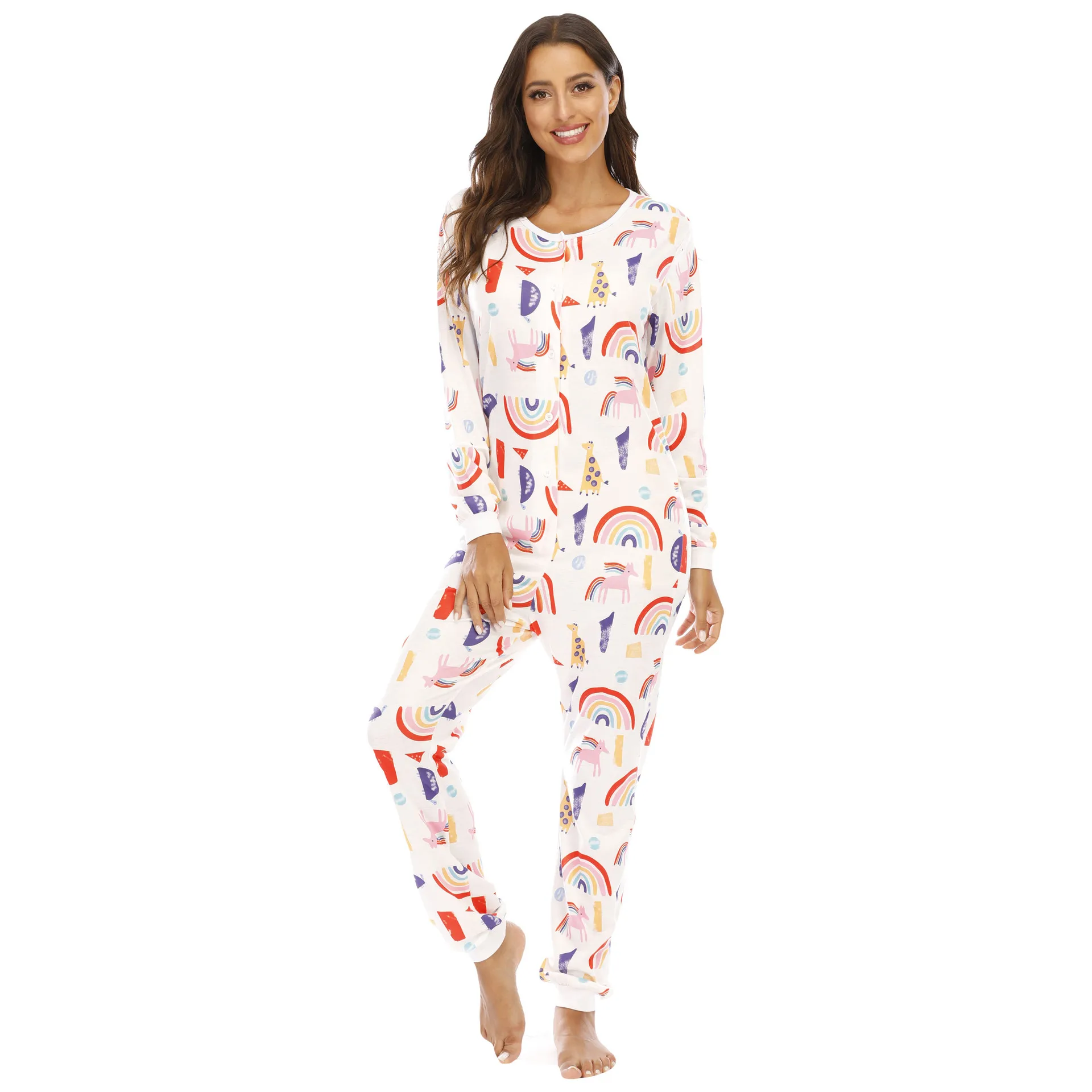 Kigurumis Cute Kawaii Onesie Pajama Home Jumpsuit Women Adult Overalls Soft Sleepwear S L XL XXL