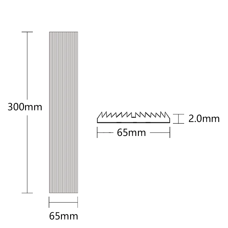 Linear Fresnel len 300x65mm F25mm  Special lighting Linear focusing  optical  Wall lamp Cylindrical lens Customizable