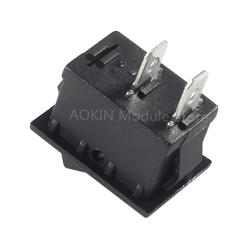 10Pcs KCD1 15*21mm 2Pin  Car Auto Boat Rocker Switch SPST Snap-in on off Micro Switch Position 3A/250V