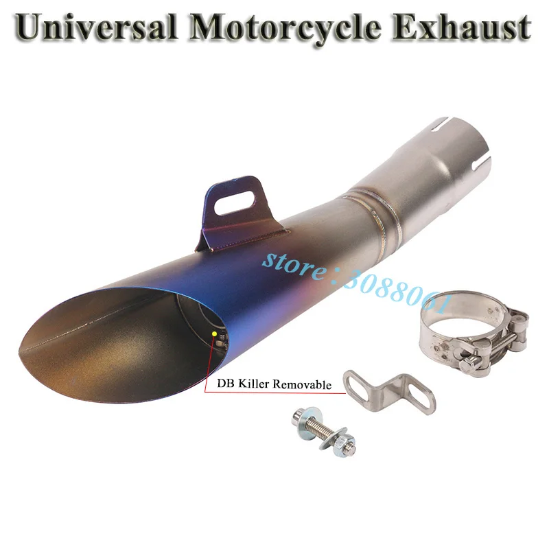 Universal Motorcycle GP Exhaust Pipe Escape For Yamaha R6 MT-03 Kawasaki Ninja 300 Honda CBR300 Modified HP Muffler DB Killer