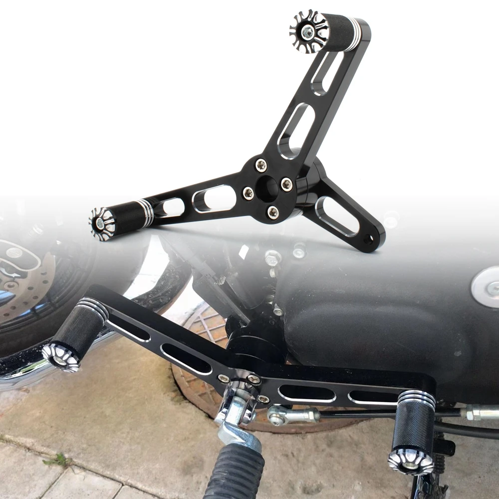 Motorcycle Shift Lever Shifter Pegs Heel Toe CNC Pedal Forward Controls for Harley Sportster XL883 XL1200 Custom Low X48 2004-UP
