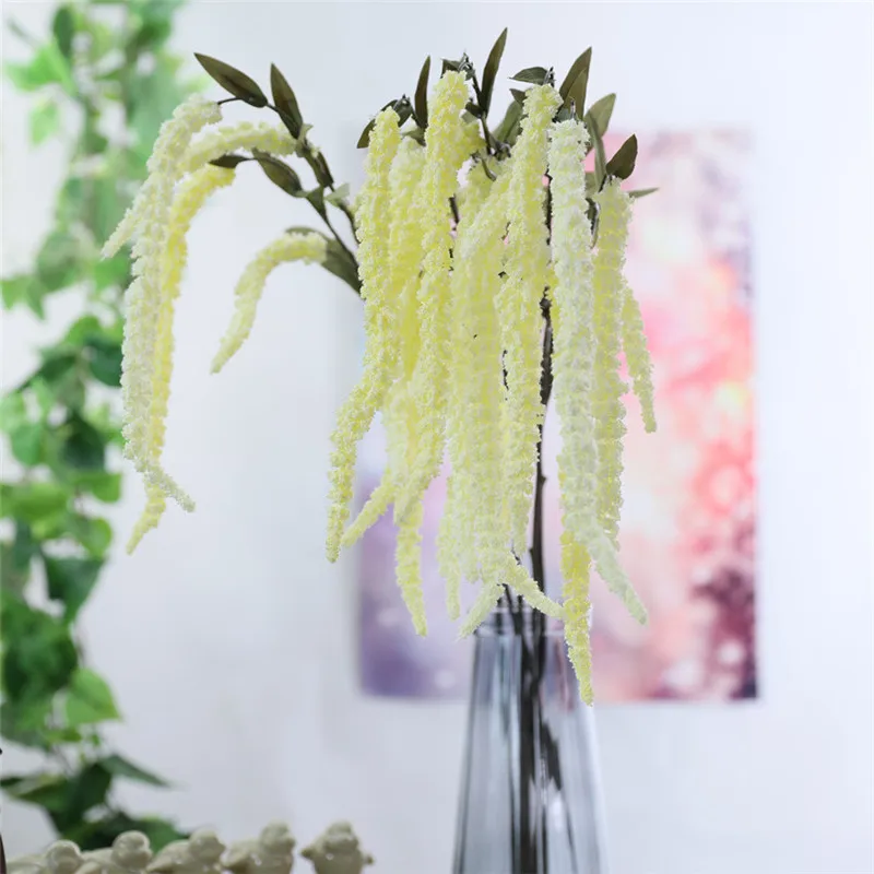 Artificial Plant Foam Wheat Ear Vine Plastic Plants Hanging Rattan DIY Autumn Wedding Banquet Jungle Decoration Set Home Decor