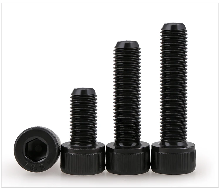 30PCS/LOT DIN912 12.9Degree M4 M5*30/35-100mm Cable Steel Fully Threaded Black Hex Socket Cap Head Screw Bolt Fastener Set