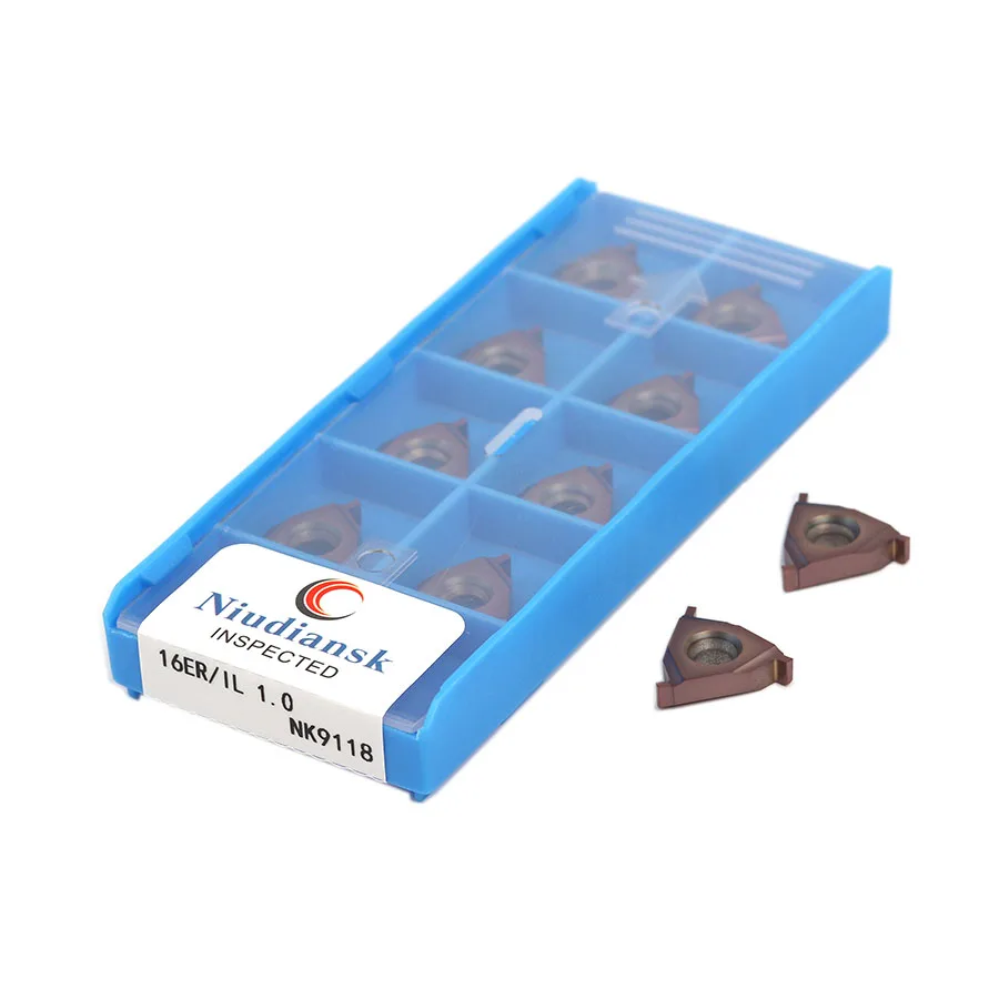 16ER IL 0.8 NK9118 16ER/IL 0.9 1.0 1.1 1.2 1.6 1.7 NK9118 16ER/IL 1.8 NK9118 inserti per scanalatura utensile per tornio CNC, per acciaio inossidabile
