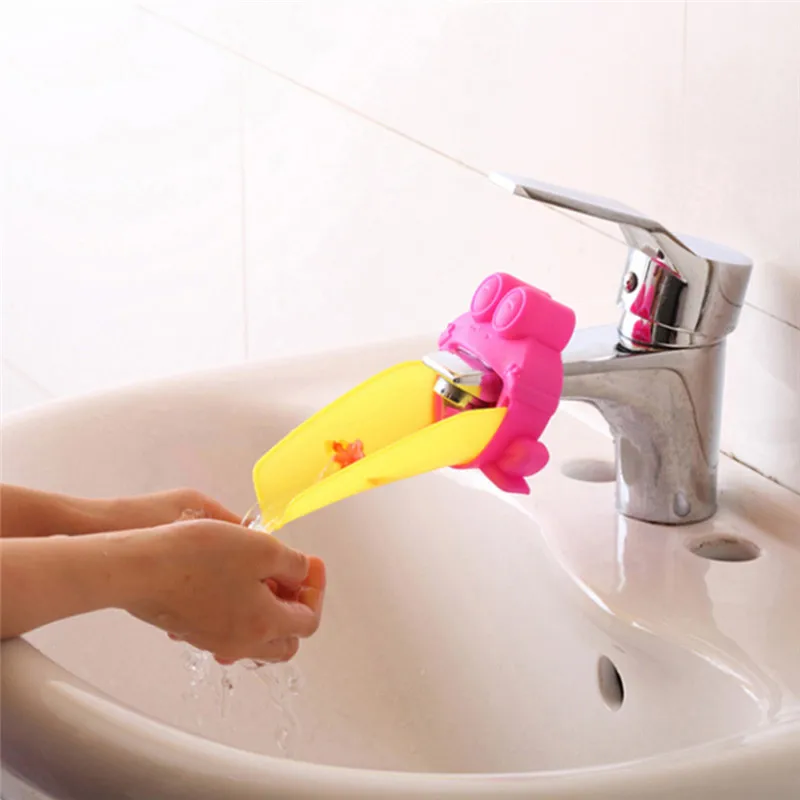 Children Bathroom Frog Crab Shape Faucet Extender Water-saving Cartoon Kids Baby Wash-hand Faucet extension Bathroom Accessories