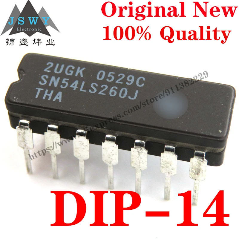 

10~100 PCS SN54LS260J DIP-14 Semiconductor Logic IC Dual 5-input NOR logic IC Chip with for module arduino Free Shipping 54LS260