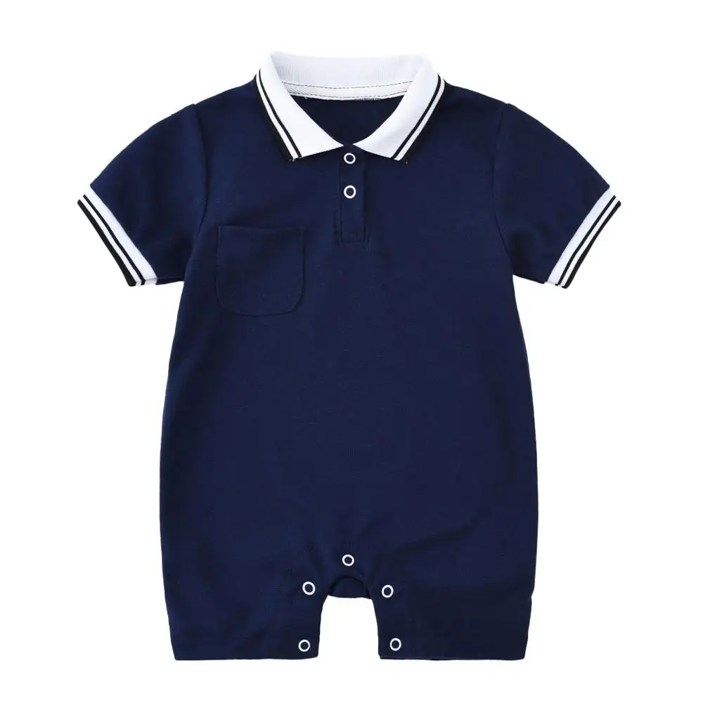 2021 Cotton Newborn Bodysuits Baby Girls Jumpsuits Summer Short Toddler Clothing Fashion Clothes Children\' Kids POLO Shirt