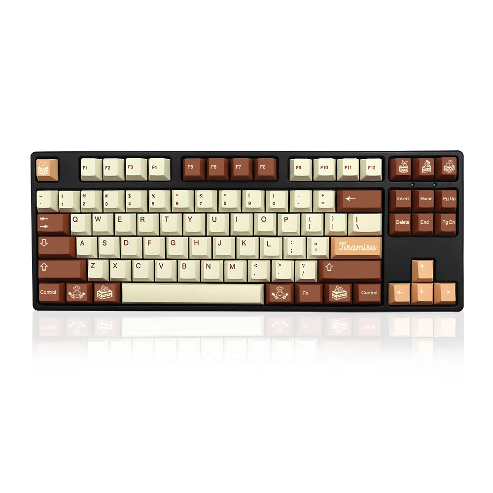 GMK-KEY Tiramisu Keycaps PBT Cherry Profile Keycap Suitable dz60/RK61/gk61/64/68/84/87/96/980/104 Mechanical Keyboard gmk Keycap