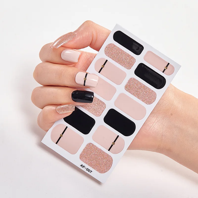 Solid Colors And Creative Nail Art Decals Plain Stickers Minimalist Design Self Adhesive Designed Nail Tape Nail Strips