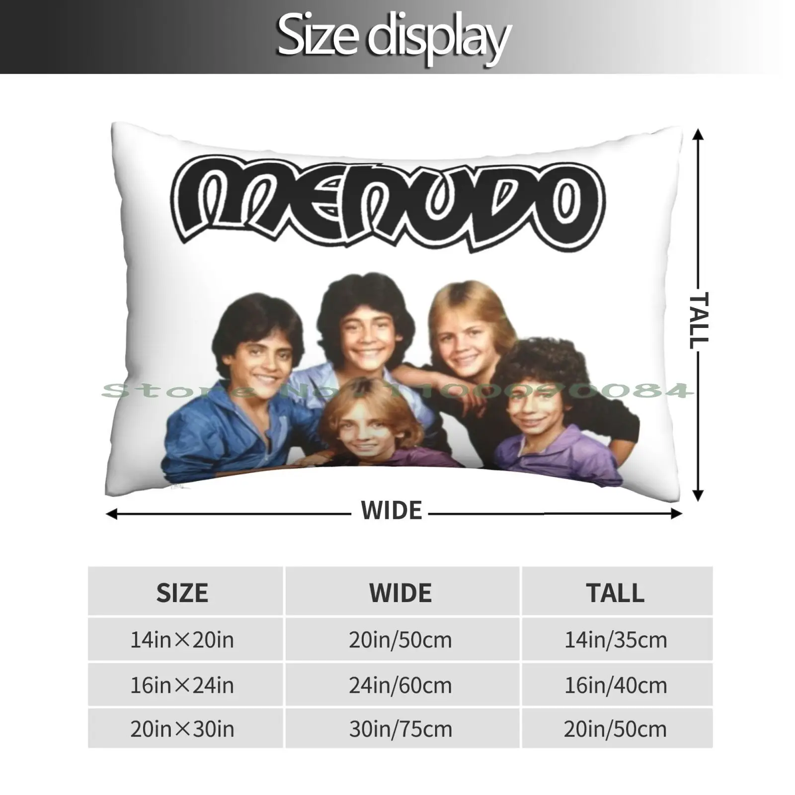 Menudo Logo Group Latino Pillow Case 20x30 50*75 Sofa Bedroom Billy Gachimuchi Billy Herrington Aniki Pride Long Rectangle