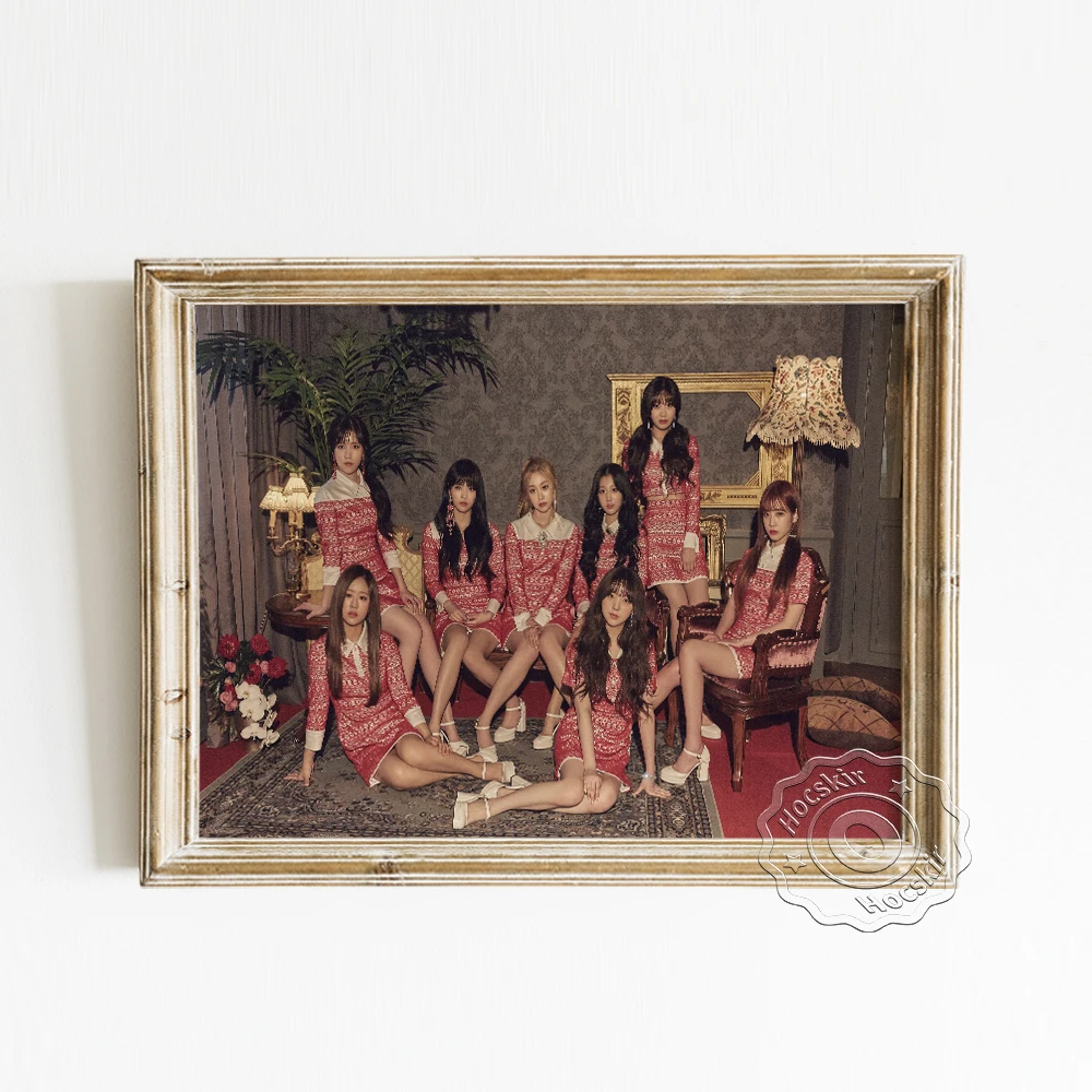 K-pop Music Female Group Lovelyz Star Portrait Poster, Retro Style Magazine Fans Collection, Elegant Waomen Fashion Home Decor