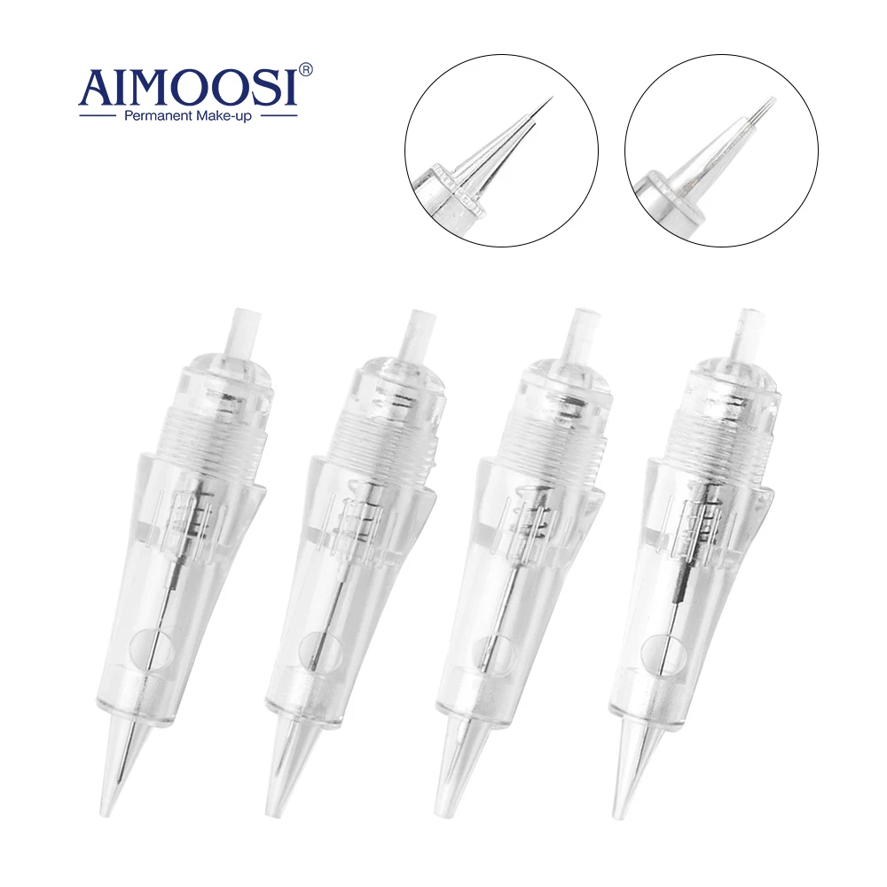 AIMOOSI 15Pcs A5 Tattoo Microblading Piercing Needles For Semi Permanent Eyebrows Lip Makeup PMU Tattoo Machine Gun Consumables